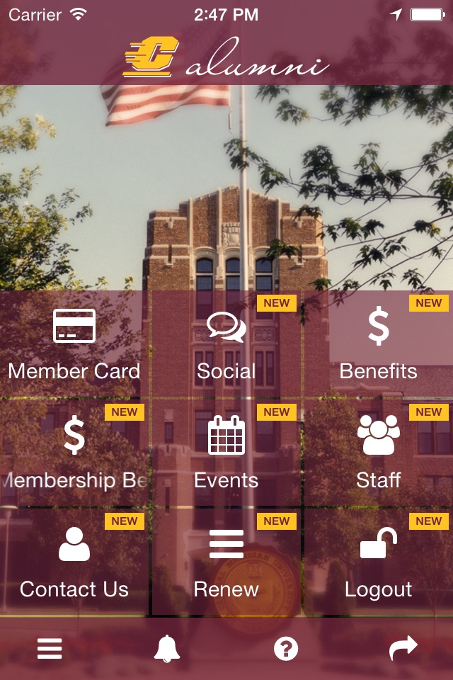 CMU Alumni screenshot 2