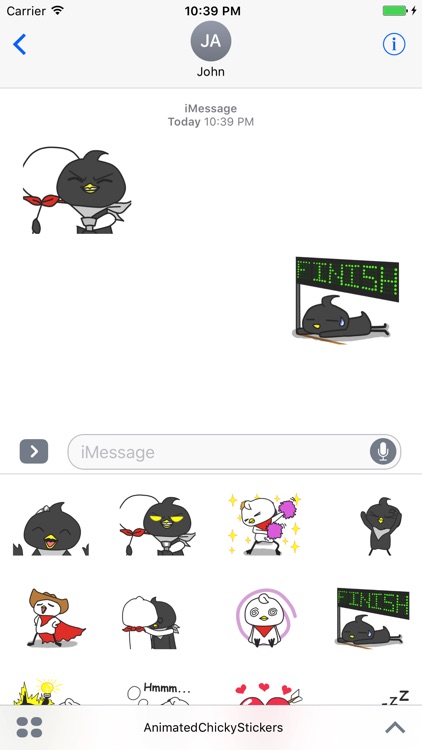 Animated Chicky Stickers