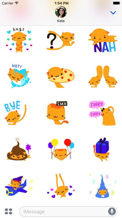 Fun Cat Animated Emoji Stickers