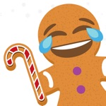 Ginger.Moji - Gingerbread emoji man Xmas stickers