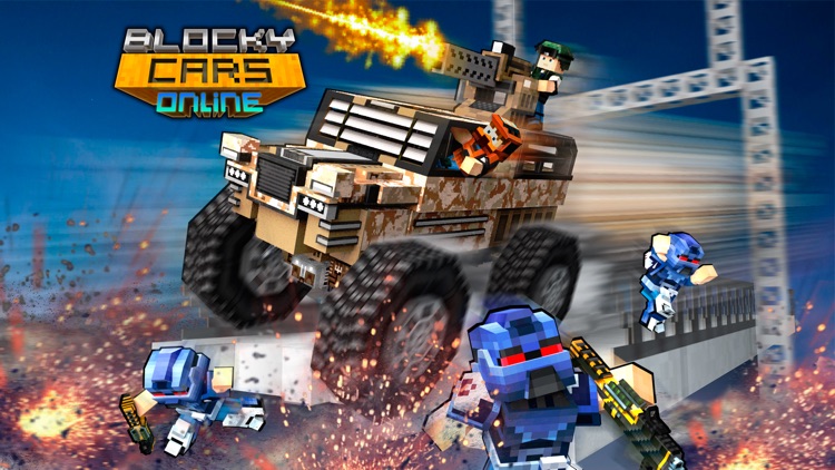 Blocky Cars Online — 3D shooting game screenshot-0
