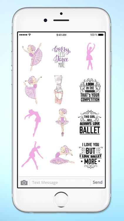 I Love Dance Ballet Sticker Pack