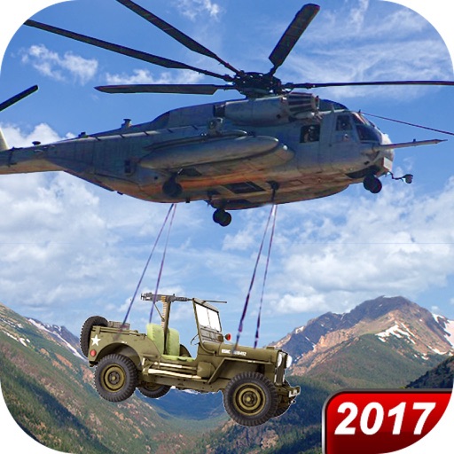 Helicopter Flying Cargo Jeep - Pro