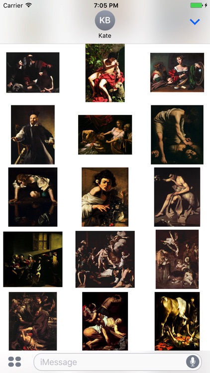 Caravaggio Paintings for iMessage