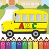 ABC Learning My Alphabet School Bus Coloring Book