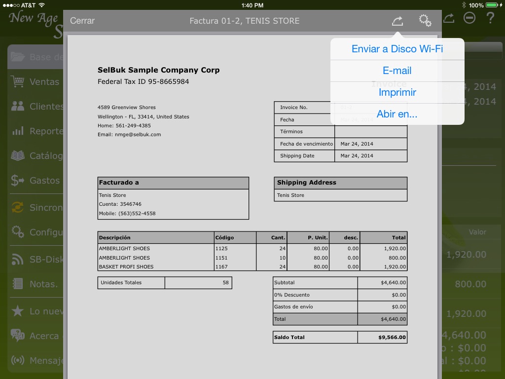 SelBuk Invoicing iPad screenshot 4
