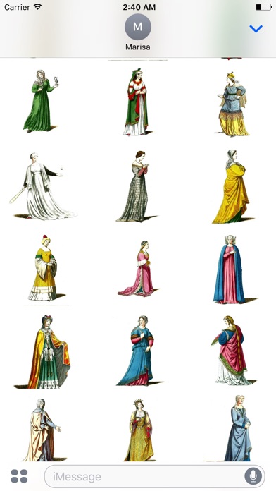 Vintage Medieval Women Stickersのスクリーンショット5 Vintage Medieval Women Stickersのスクリーンショット5