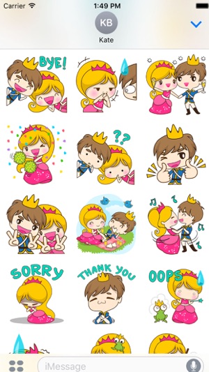 Sweet Royal couple for iMessage Sticker(圖1)-速報App