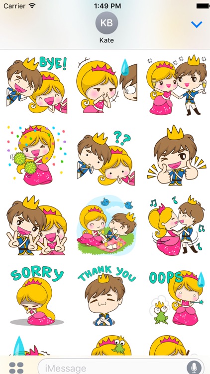Sweet Royal couple for iMessage Sticker