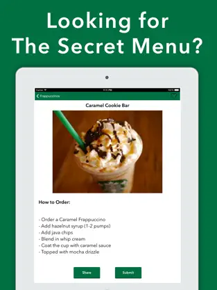 Captura de Pantalla 1 Secret Menu for Starbucks iphone
