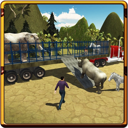 Zoo Animals Transporter Truck & Driving Sim icon