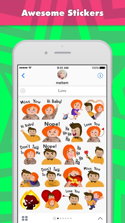 Love and Valentine stickers by meltem for iMessage