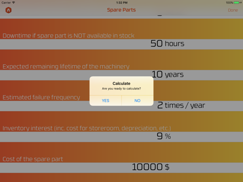 Spare Parts Calculator screenshot 4