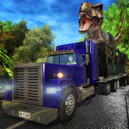Angry Dino Transporter Truck - Action Game Icon