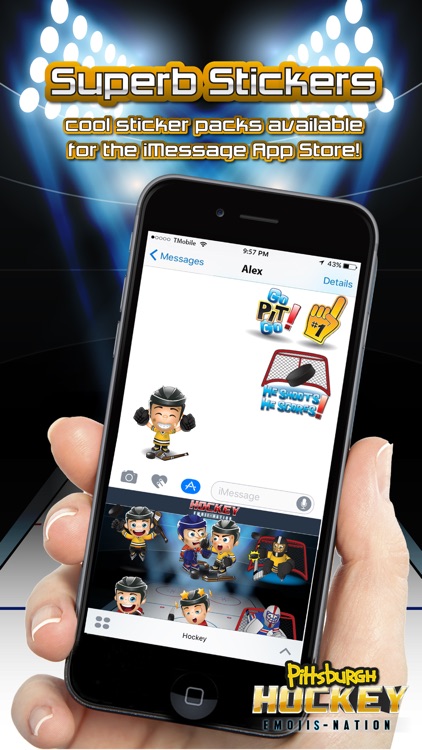 Pittsburgh Hockey Emojis & Stickers Yellow & Black screenshot-3