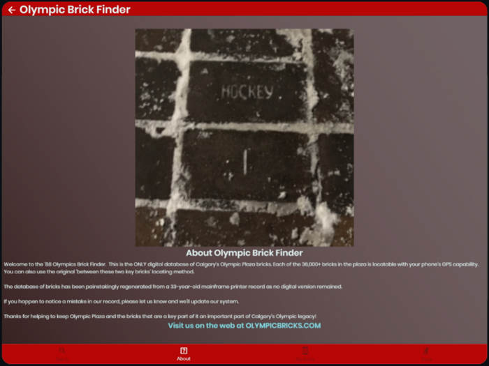 Olympic Brick Finder