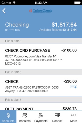 Tulare County Federal Credit Union screenshot 4