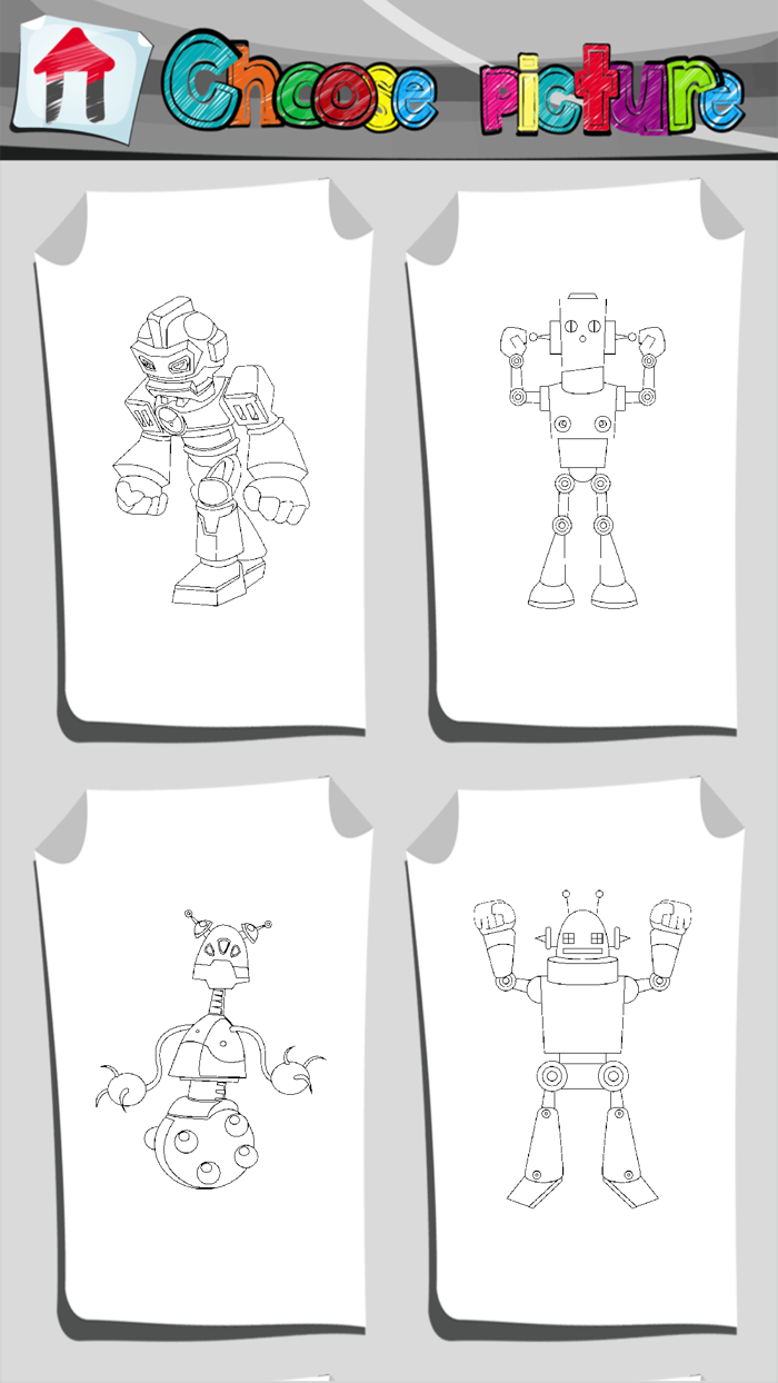 Robot Coloring Book App