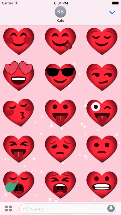 Love Emoji • 70 stickers for iMessage