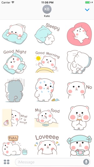 Jasper The Cute Fat Bear English Stickers(圖2)-速報App