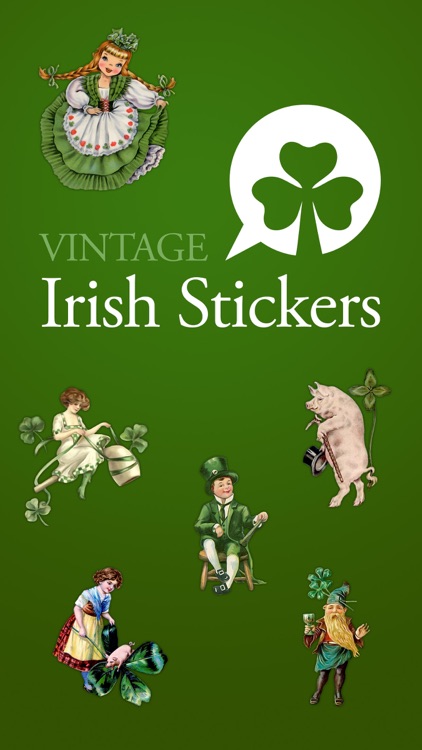 Vintage Irish Stickers for St. Patrick's Day