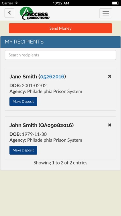 Access Corrections
