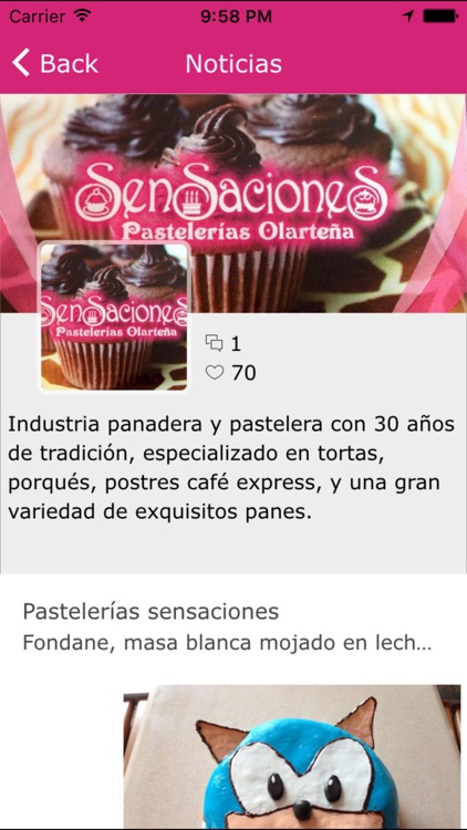 Pasteleria Sensaciones