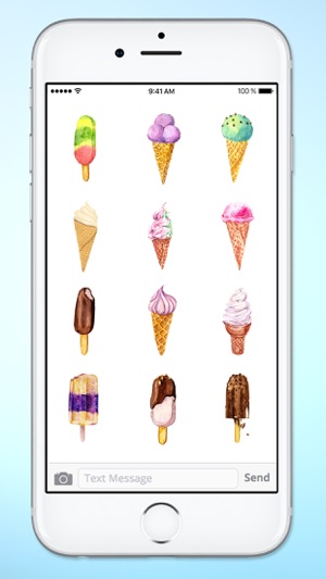 Watercolor Ice Cream Sticker Pack(圖5)-速報App