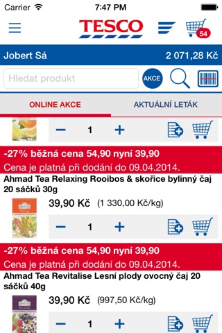 Tesco Online nákupy CZ screenshot 4