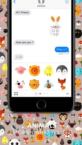 Game screenshot Animals Flat Stickers for iMessage apk