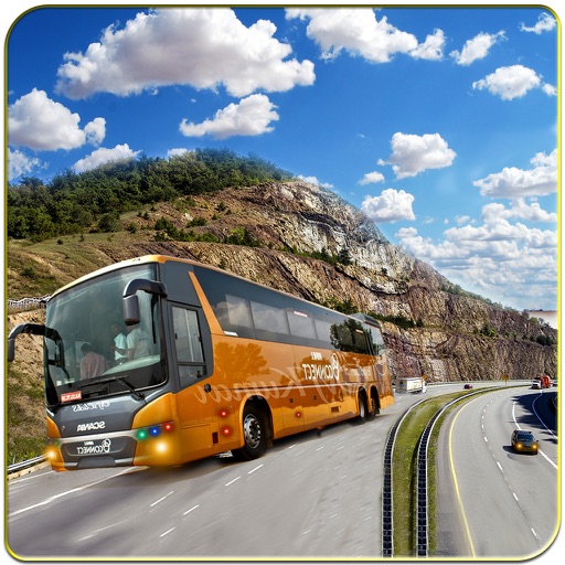 3D Mountain Transport Bus icon