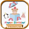 Icon Birthday greeting cards and stickers – Pro