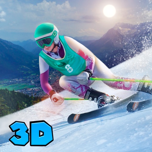 Alpine Ski Mountain Racer Full Icon