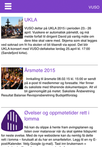 VUSO - Vestfold UngdomsStrykeOrkester screenshot 2