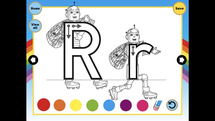 Letterland Rainbow Writing - Trace letter shapes