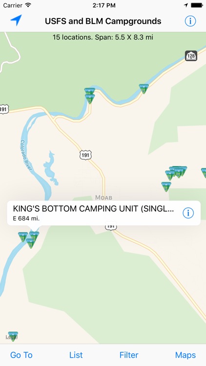 USFS and BLM Campgrounds