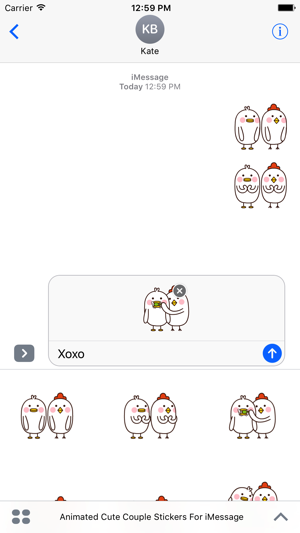 Animated Cute Couple Stickers For iMessage(圖3)-速報App