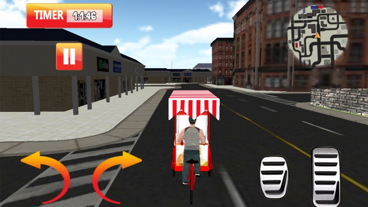 Fries Hawker Cycle & Food Delivery Rider Sim