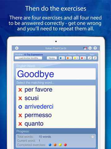 Learn Italian FlashCards for iPad screenshot 4
