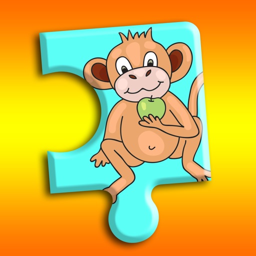 Monkey Curious Jigsaw Puzzle for Little Kids Icon