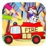 Paw Fire Truck Coloring Book Game For Kids