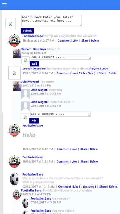 FootballerBase screenshot 2