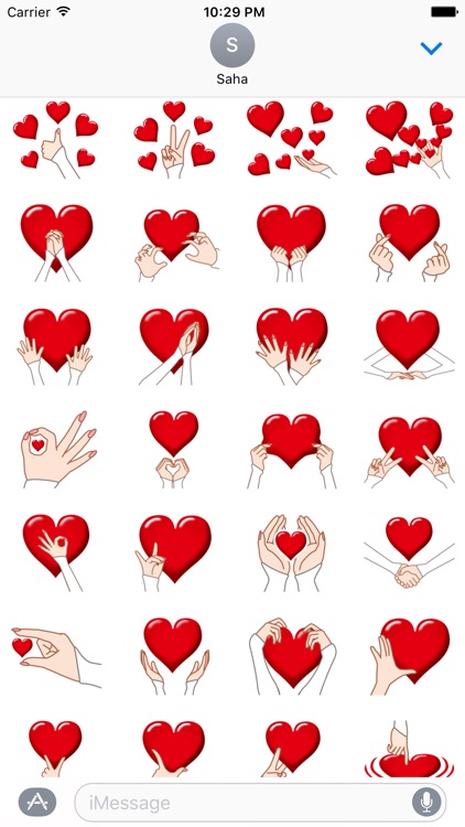 Heart Stickers for iMessage