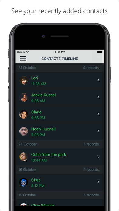 Contacts Timeline