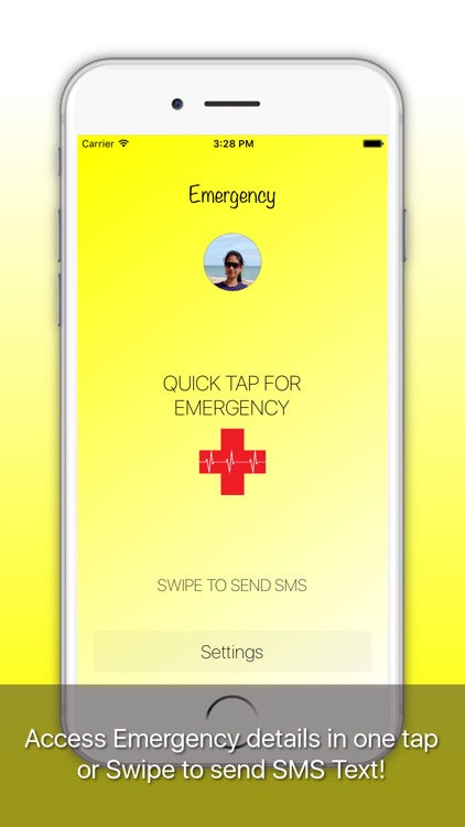 Emergency-ICE: Medical ID, Alarm, SMS, Location screenshot-0