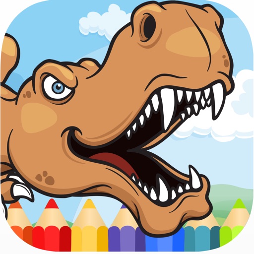 Dino World Park Coloring Jurassic Dinosaur Kids HD iOS App