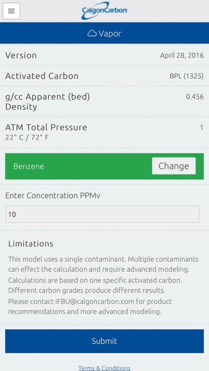 Calgon Carbon Usage Rate Estimator (CCURE) screenshot-3