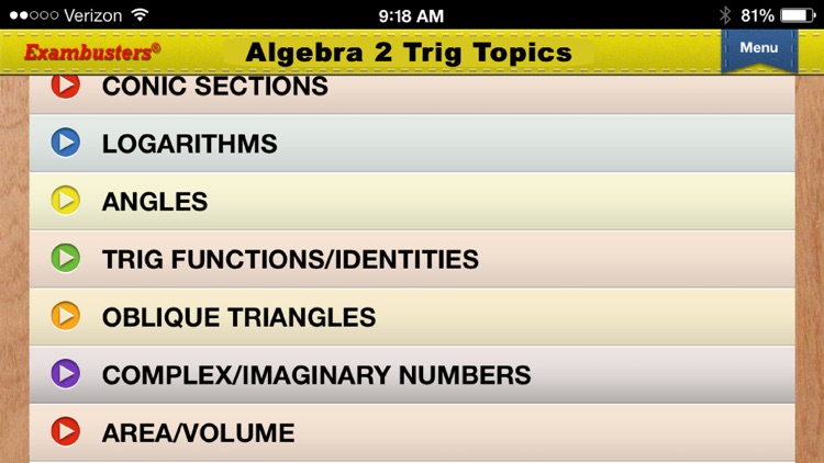 NY Regents Algebra 2-Trig Flashcards Exambusters