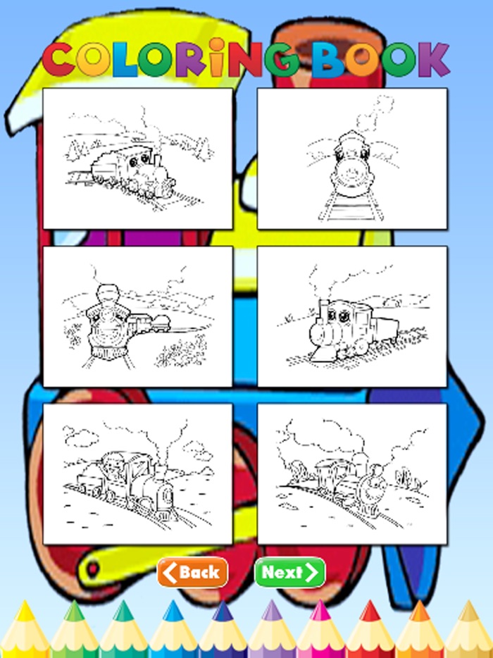 Train Coloring Book - Activities for Kid