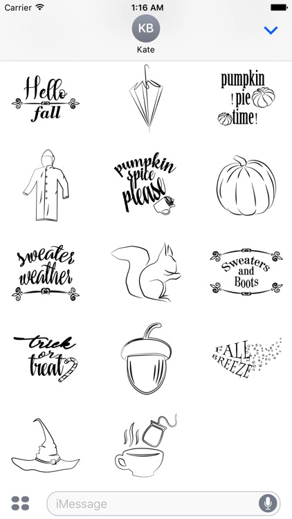 Set Of Autumn Symbols And Phrases